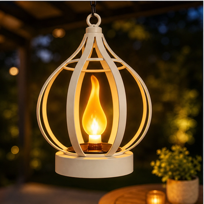Lumora – Solar Hanging Lantern with Realistic Flickering Flame + 50% OFFa