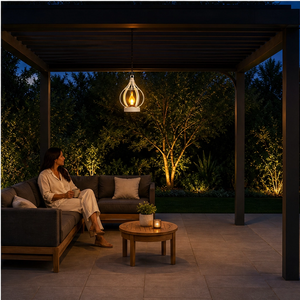 Lumora – Solar Hanging Lantern with Realistic Flickering Flame + 50% OFFa