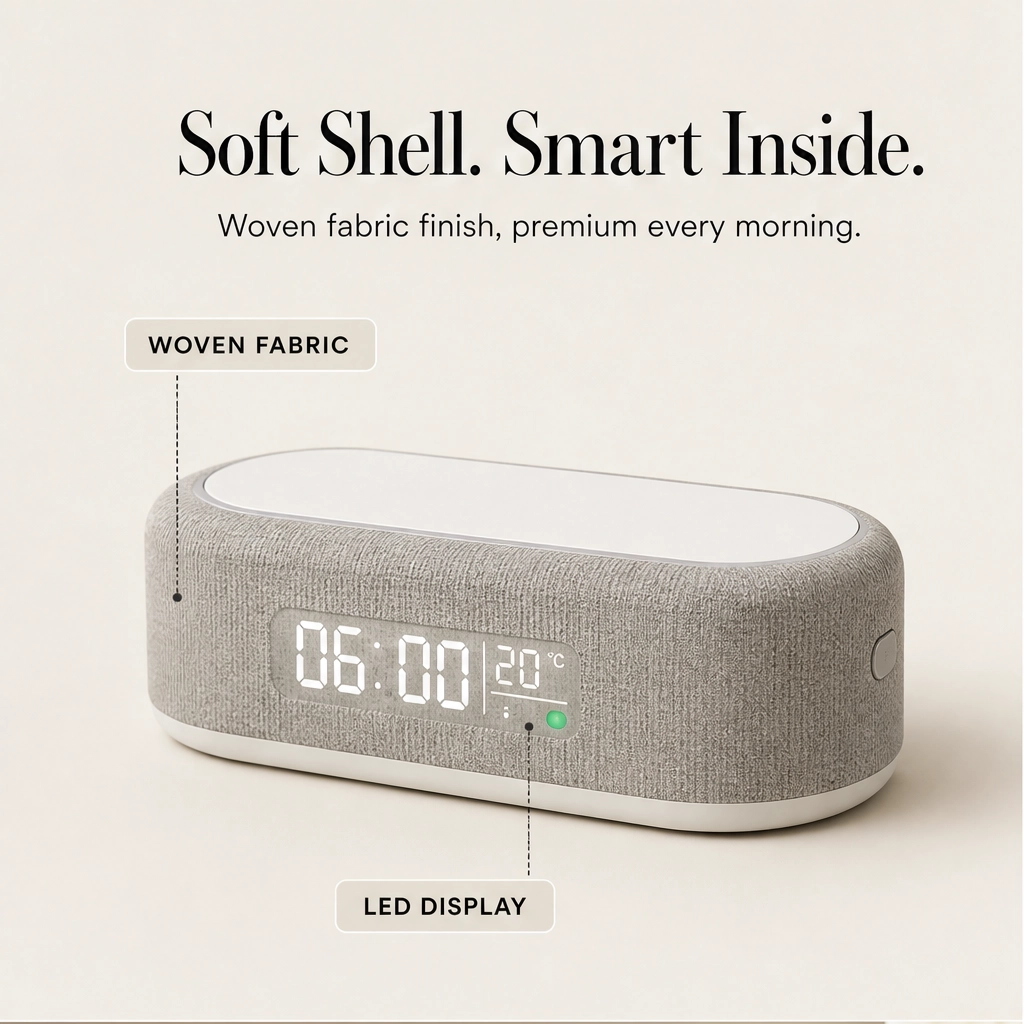 Duskwell™ – 6-in-1 Wireless Charging Station with Clock, Alarm, Speaker & Night Light + 50% OFF