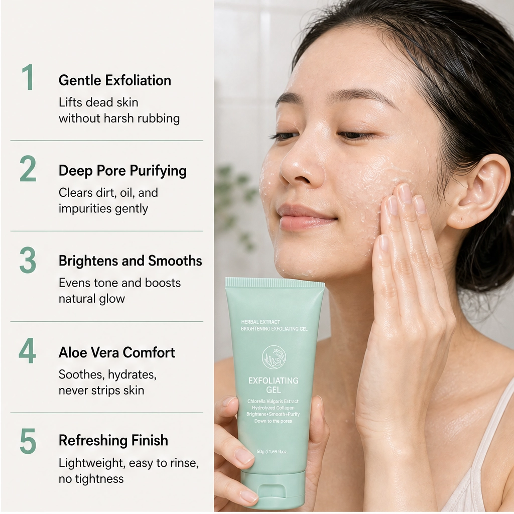 Aloria™ – Herbal Brightening Peeling Gel with Aloe Vera, 50g + 1+1 FREE