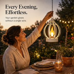 Lumora – Solar Hanging Lantern with Realistic Flickering Flame + 50% OFFa