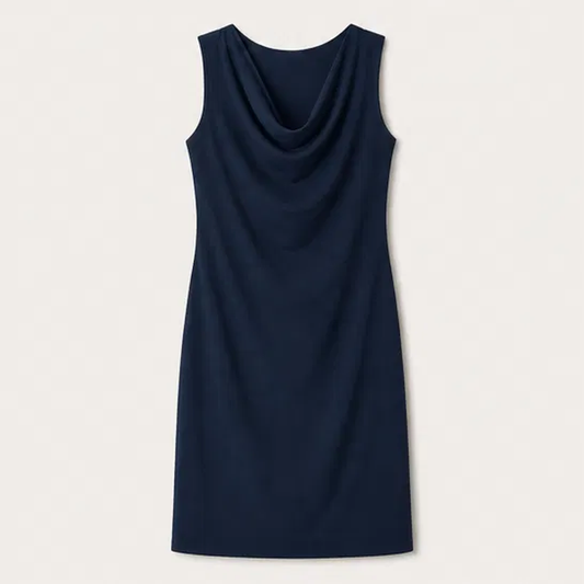 Veloura – Cowl Neck Slim Fit Dress with Hidden Pockets + 50% OFF