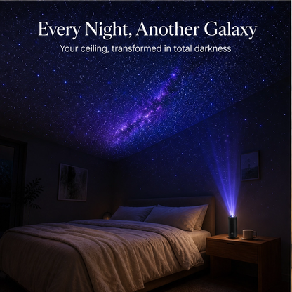 Aurova™ – Plug-and-Play HD Galaxy Star Projector with 10 Cosmic Scenes + 50% OFF