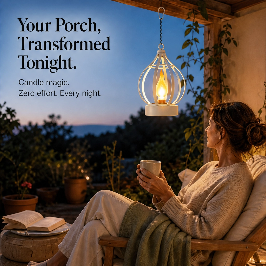 Lumora – Solar Hanging Lantern with Realistic Flickering Flame + 50% OFFa