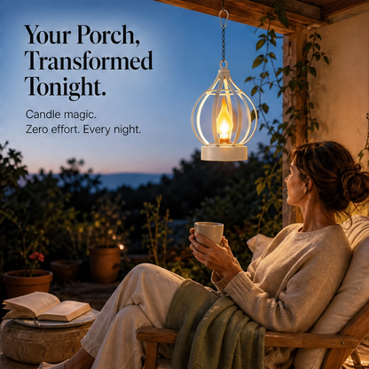 Lumora – Solar Hanging Lantern with Realistic Flickering Flame + 50% OFFa