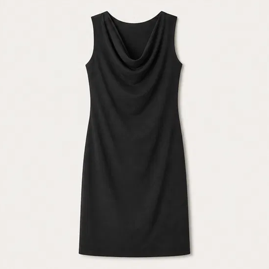 Veloura – Cowl Neck Slim Fit Dress with Hidden Pockets + 50% OFF