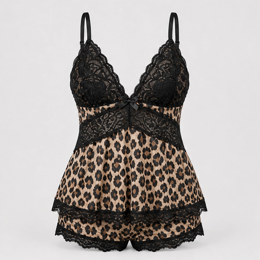 Velisse – Lace-Trim V-Neck Cami & Shorts Sleepwear Set + 1+1 FREE