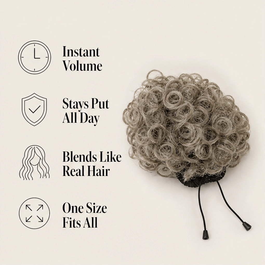 Tousselle – Drawstring Messy Curly Bun Hairpiece + 50% OFF