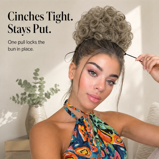 Tousselle – Drawstring Messy Curly Bun Hairpiece + 50% OFF