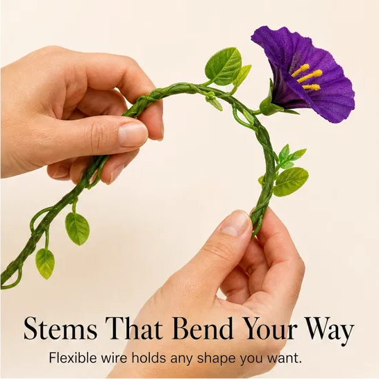 Bowerly™ – UV-Resistant Lifelike Hanging Morning Glory Vines for Outdoor Porch & Garden Decor + 50% OFF