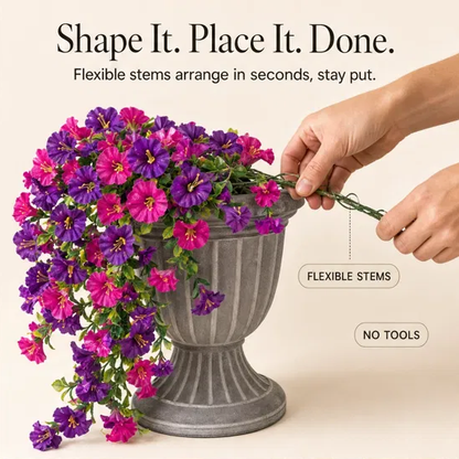 Bowerly™ – UV-Resistant Lifelike Hanging Morning Glory Vines for Outdoor Porch & Garden Decor + 50% OFF