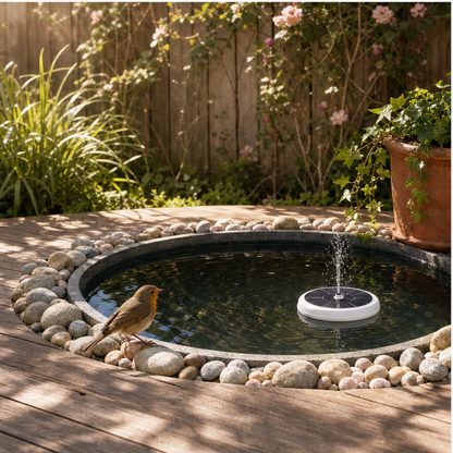 Wrenbrook – Anti-Drift Solar Fountain Pump for Birdbaths & Ponds + 50% OFF