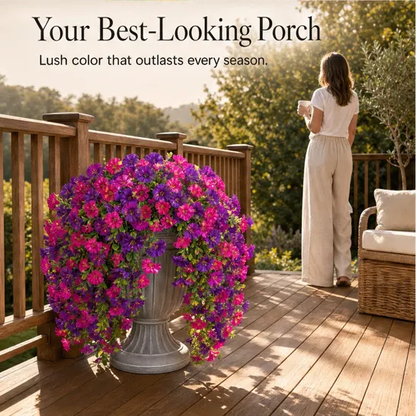 Bowerly™ – UV-Resistant Lifelike Hanging Morning Glory Vines for Outdoor Porch & Garden Decor + 50% OFF