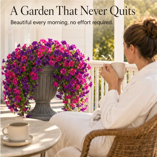 Bowerly™ – UV-Resistant Lifelike Hanging Morning Glory Vines for Outdoor Porch & Garden Decor + 50% OFF