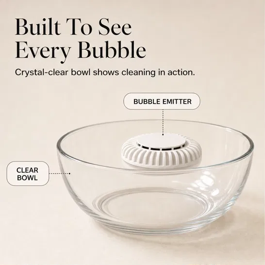 Lumicrisp™ – UV Sterilizing Bubble Washer for Fruits, Vegetables & Seafood + 50% OFF
