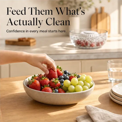Lumicrisp™ – UV Sterilizing Bubble Washer for Fruits, Vegetables & Seafood + 50% OFF