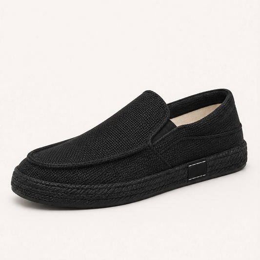 Driftloom – Breathable Linen Slip-On Loafers with Braided Midsole + 50% OFF