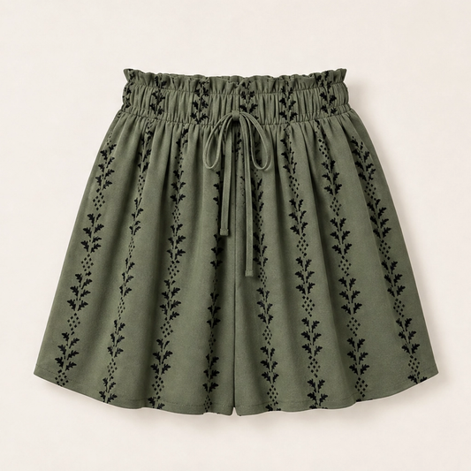 Wanderlyn – Flowy High-Waist Bohemian Print Shorts + 50% OFF