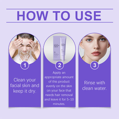 The AuraSilky Facial Cream — Gentle and Painless Hair Removal + 1+1 FREE