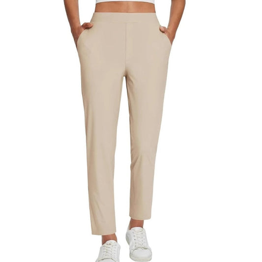 Vindra – Lightweight High-Waisted Zip-Pocket Ankle Trousers + 50% OFF