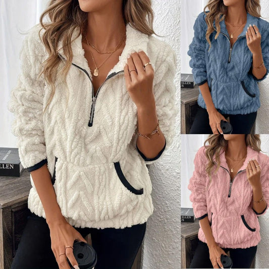 The Fluffy Half-Zip Pullover - The Coziest Sweatshirt You'll Own + 50% OFF