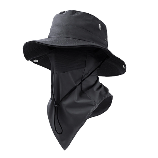 Shadecraft™ – UPF 50+ 360° Coverage Bucket Hat with Detachable Face Cover & Neck Flap + 50% OFF