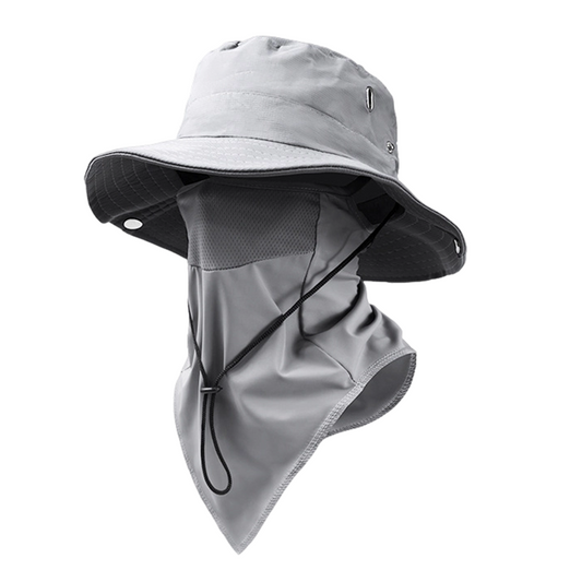 Shadecraft™ – UPF 50+ 360° Coverage Bucket Hat with Detachable Face Cover & Neck Flap + 50% OFF