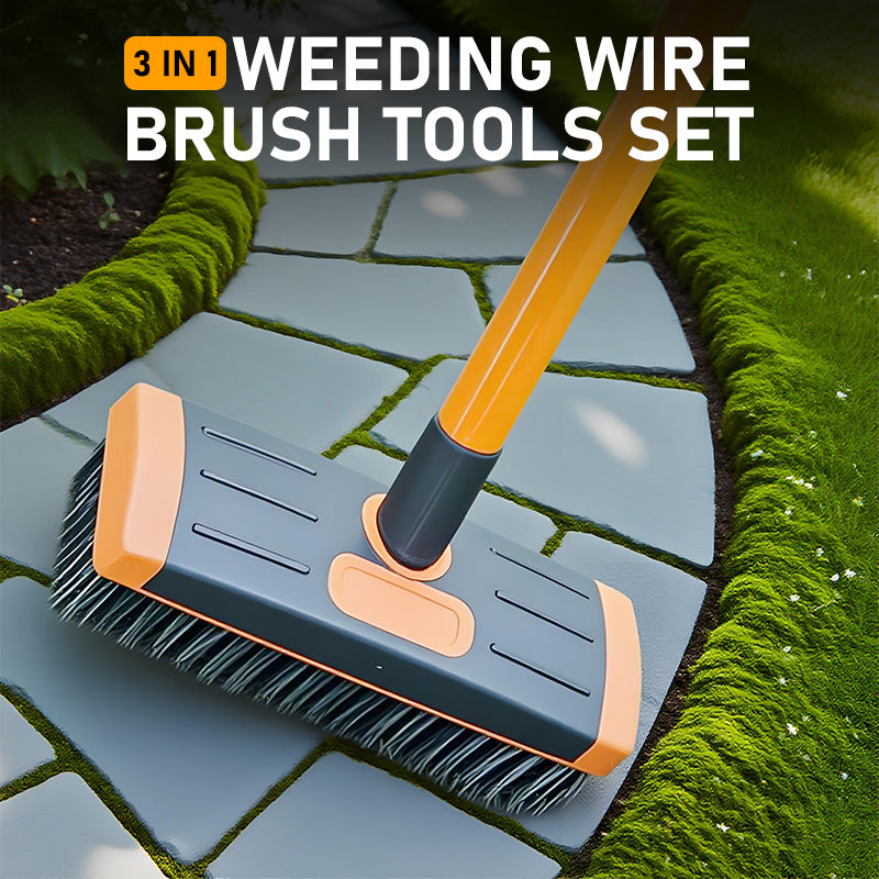 Pavercraft™ – 3-in-1 Weed & Moss Wire Brush with Extendable Pole + 50% OFF