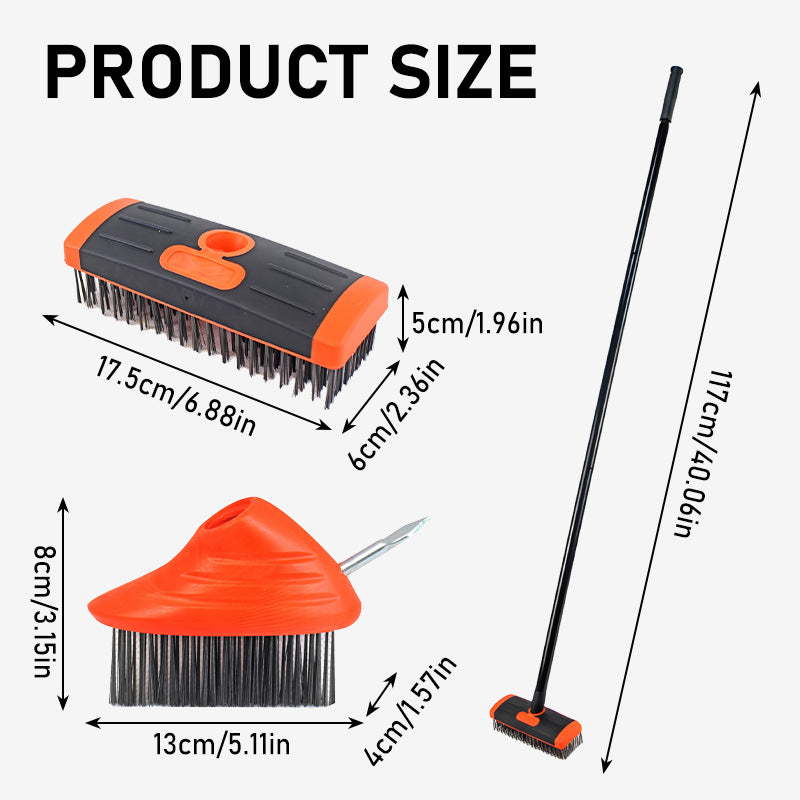 Pavercraft™ – 3-in-1 Weed & Moss Wire Brush with Extendable Pole + 50% OFF