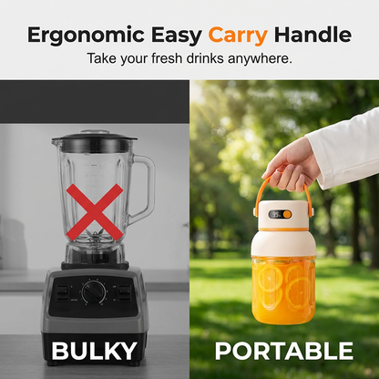 Frescato™ – Cordless Portable Blender with Digital Display & Dual Lid System + 50% OFF
