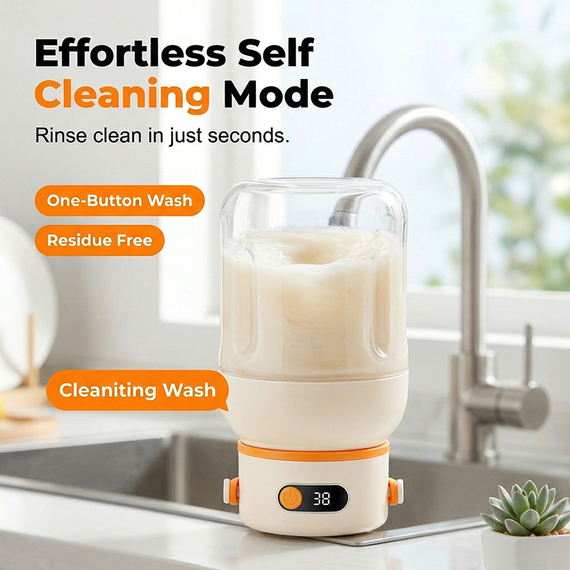 Frescato™ – Cordless Portable Blender with Digital Display & Dual Lid System + 50% OFF