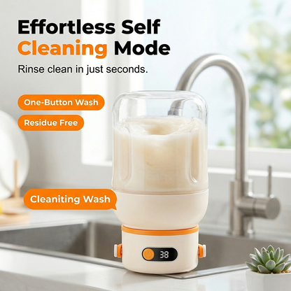 Frescato™ – Cordless Portable Blender with Digital Display & Dual Lid System + 50% OFF