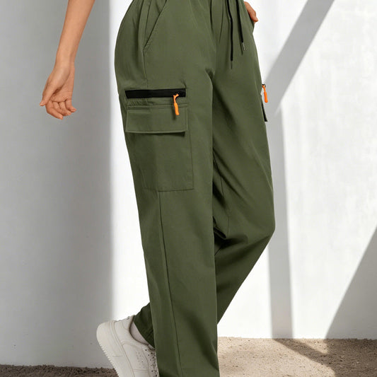 Driftwell™ – Adjustable Drawstring Cargo Pants with Zip Pockets + 50% OFF