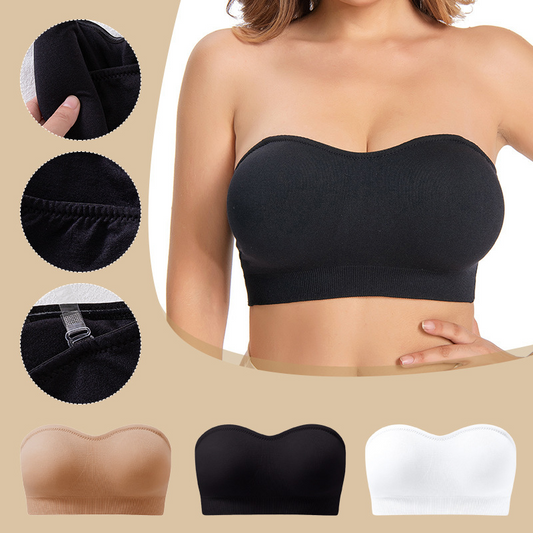Bareline – Wireless Stay-Put Bandeau Bra with Removable Straps + 1+1 FREE