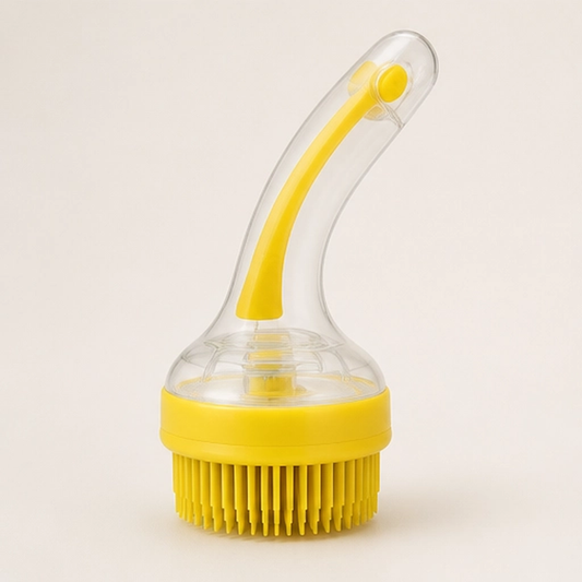 Scrubble – 2-in-1 Pet Bath Brush with Shampoo Dispenser & Long Handle + 50% OFF