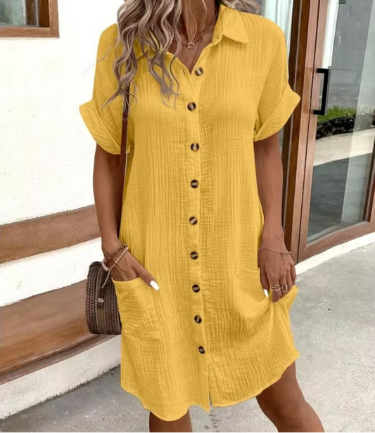 The Riviera Shirt Dress - Effortless Polish for Hot Days - 50% OFF
